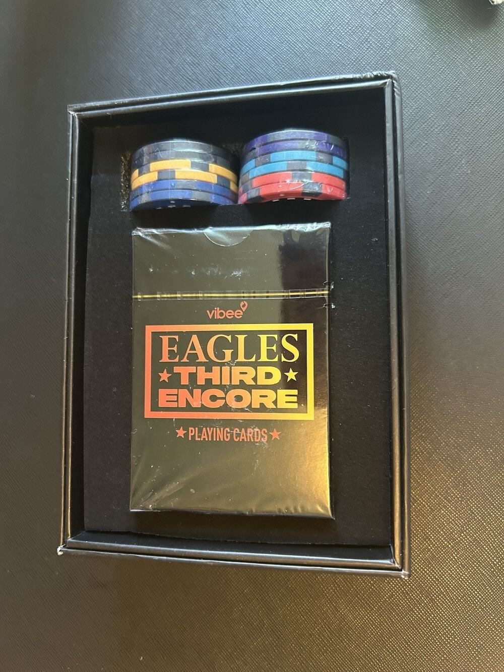 Eagles Third Encore Playing Cards & Poker Chips Las Vegas Sphere Concert '25 VIP